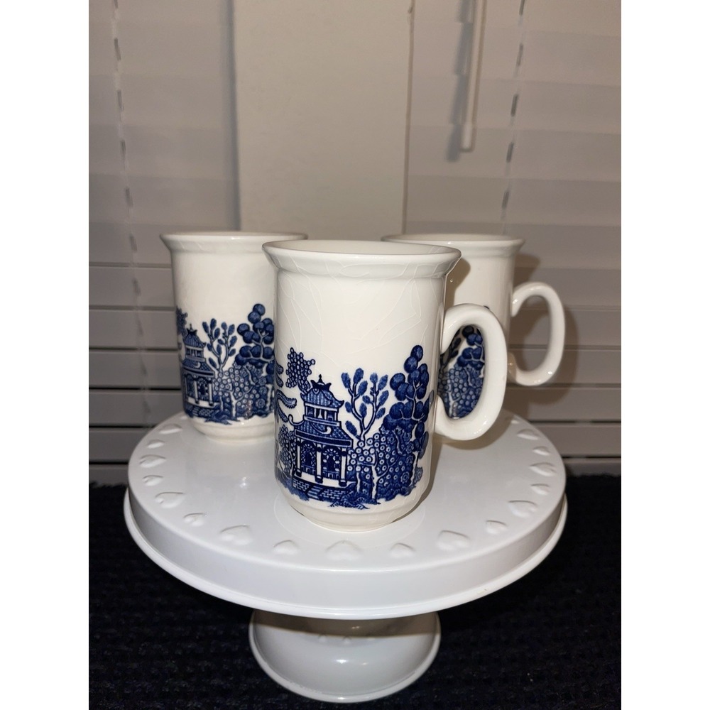 Vintage Churchill Cups Blue Willow Coffee Hot Cocoa‎ Tea Mug Made in England